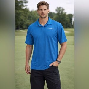 Head Men’s Blue Golf Polo Shirt XL Lightweight Performance Shirt